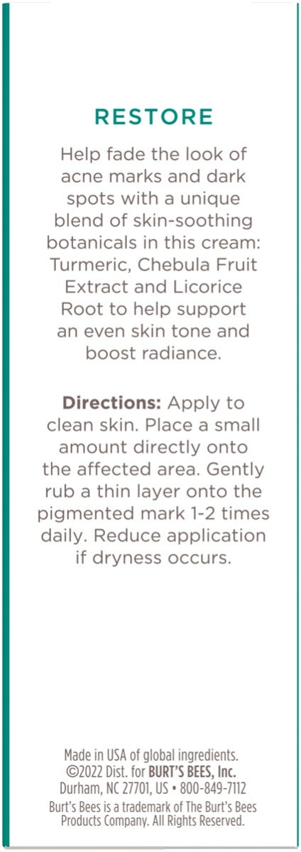 Burt's Bees Clear & Balanced Post Acne Mark Cream, 0.5 oz-792850654662-LR-346481-5-LR eShop
