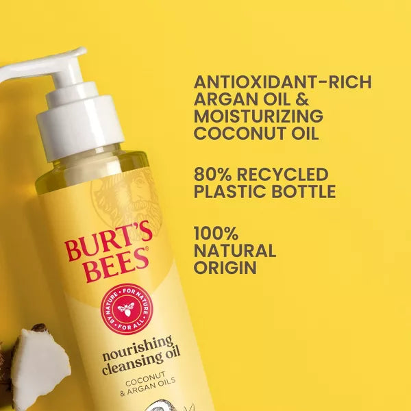 Burt's Bees Facial Cleansing Oil with Coconut & Argan Oil, 6 oz-792850894099-LR-291302-5-LR eShop