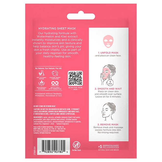 Burt's Bees Hydrating Sheet Mask with Watermelon-792850907805-LR-344657-5-LR eShop