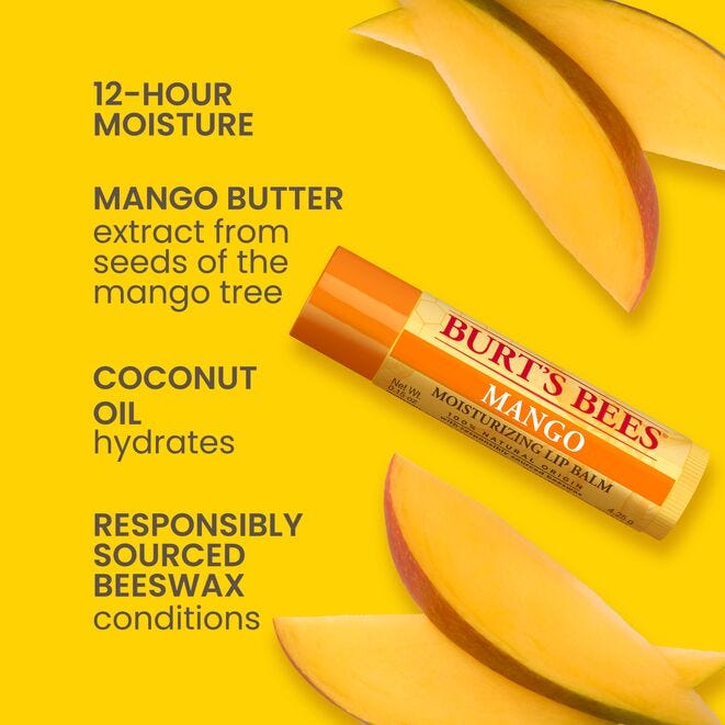 Burt's Bees Moisturizing Lip Balm - Mango, Carded-792850007413-LR-293028-4-LR eShop