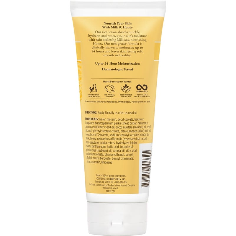 Burt's Bees Naturally Nourishing Milk & Honey Body Lotion, 6 oz-792850006621-LR-231169-4-LR eShop