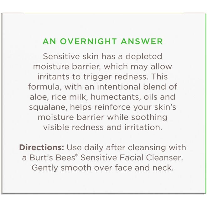Burt's Bees Sensitive Solutions Calming Night Cream, 1.8 oz-792850014206-LR-231165-12-LR eShop