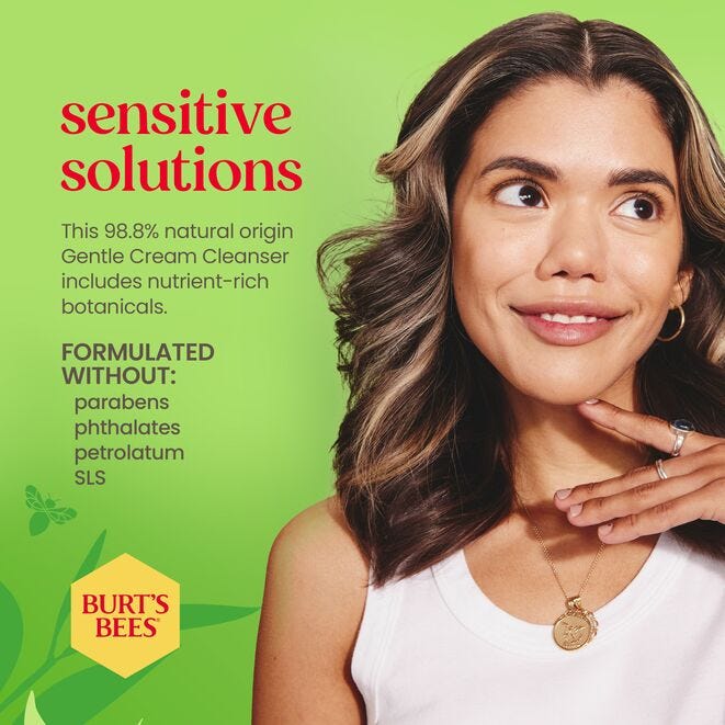 Burt's Bees Sensitive Solutions Gentle Cream Cleanser, 6 oz-792850014305-LR-231167-4-LR eShop