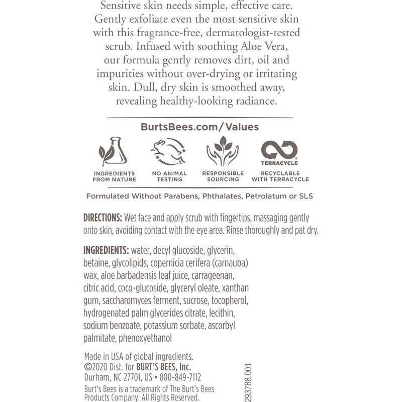 Burt's Bees Sensitive Solutions Gentle Face Scrub, 4 oz-792850912359-LR-346458-5-LR eShop
