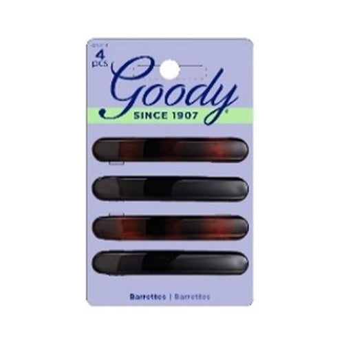 Goody Classics Small Oblong Barrette, Autoclasp, 4 CT