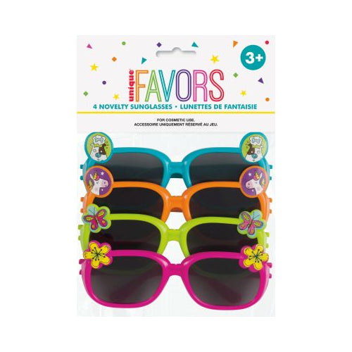 Unique Favors 4 Novelty Sunglasses