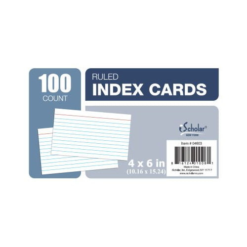 iScholar New York Ruled Index Cards