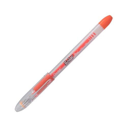 Solar Pop Neon Gel Pen, (0.6mm) Medium Line, Orange Ink