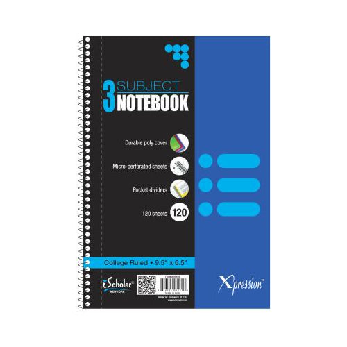 iScholar 3 Subject Notebook