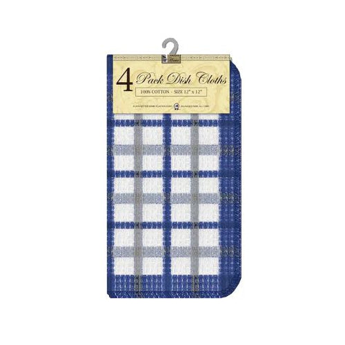 DISH CLOTHS CHECK 4PK