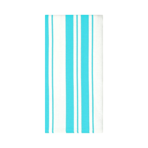 MUkitchen 100% Classic Stripe Towel - Aquamarine, 20"x30"