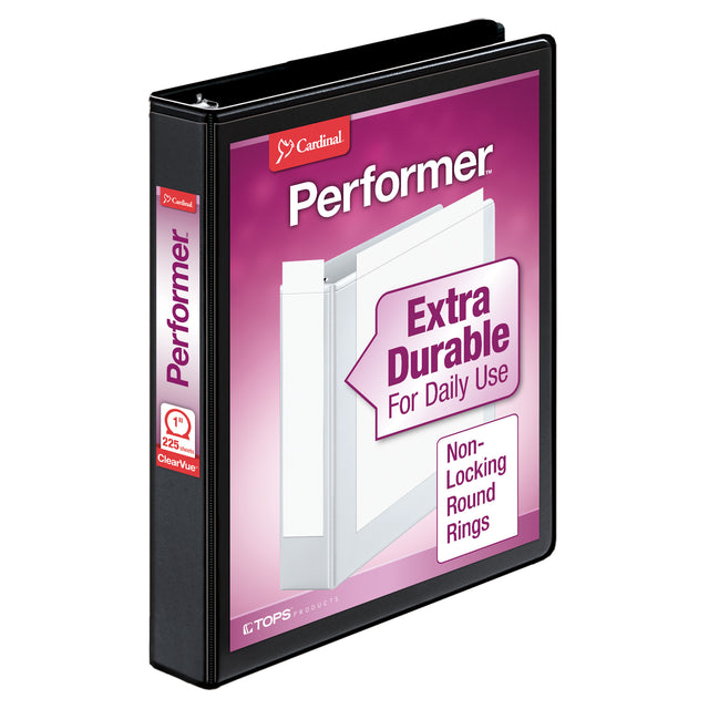 Cardinal Performer Binder with ClearVue Cover - Black, 1"-083086672255-LR-350120-1-LR eShop