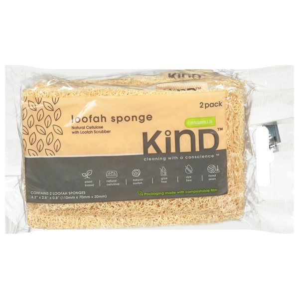 Casabella Kind Plant Based Loofah Sponge, 2 count-028484002730-LR-349292-1-LR eShop