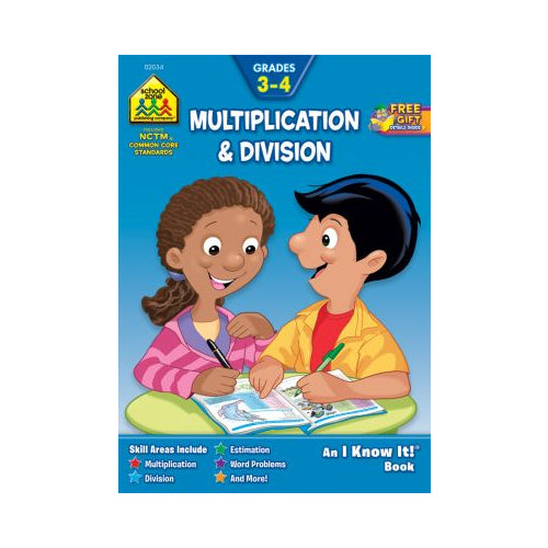 School Zone Multiplication & Division Book Ages 8-10