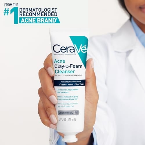 CeraVe Acne Clay-to-Foam Facial Cleanser, 4 oz – L&R eShop