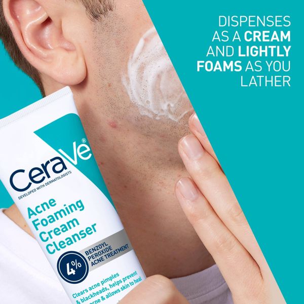 CeraVe Acne Foaming Cream Face Cleanser - Fragrance Free, 5 oz-3606000512238-LR-335880-5-LR eShop