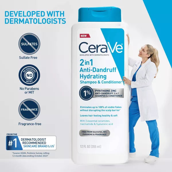CeraVe Anti-Dandruff 2-in-1 Shampoo & Conditioner, 12 oz-3606000612266-LR-357368-6-LR eShop