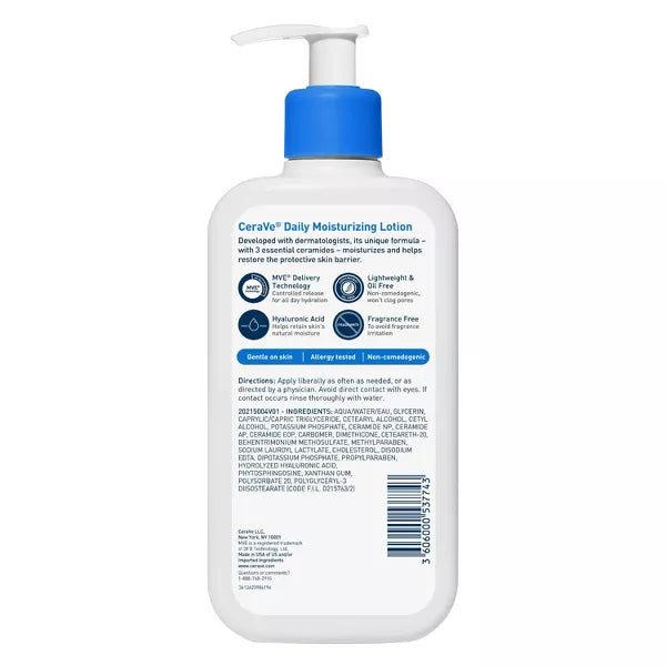 CeraVe Daily Moisturizing Lotion for Normal to Dry Skin, 12 oz-3606000537743-LR-259684-2-LR eShop
