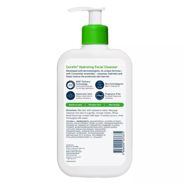 CeraVe Hydrating Facial Cleanser for Normal to Dry Skin, 16 oz-3606000537675-LR-319308-3-LR eShop