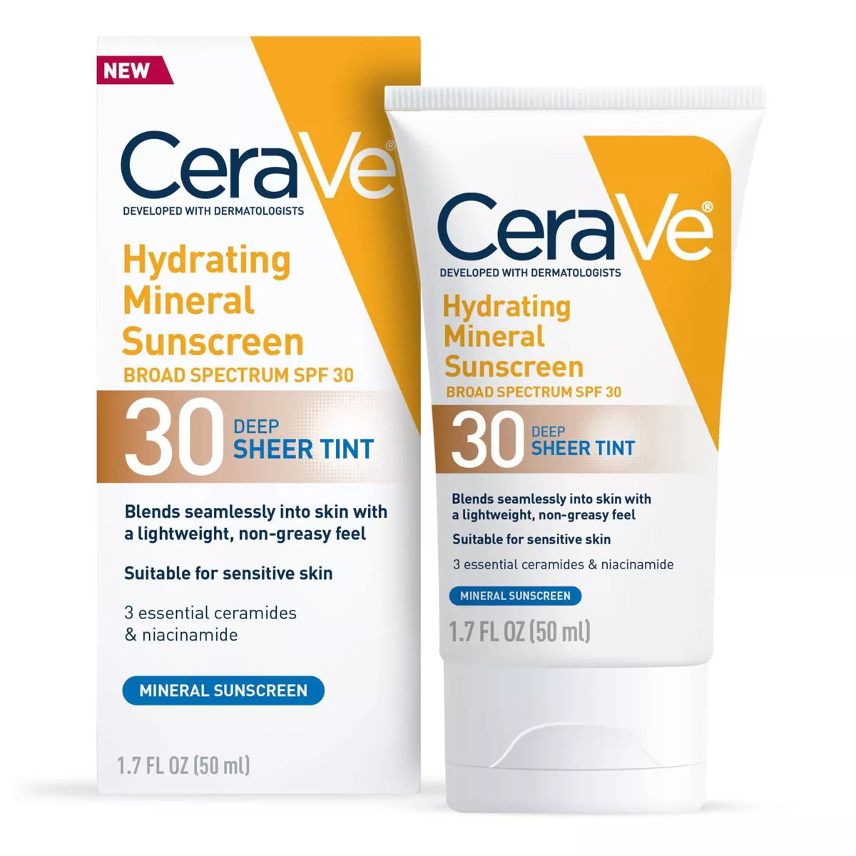 CeraVe Hydrating Mineral Tinted Face Sunscreen Lotion, Deep - SPF 30, 1.7 oz-3606000612204-LR-358512-1-LR eShop