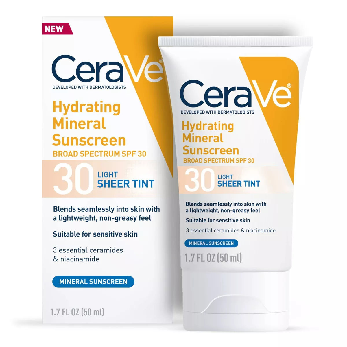 CeraVe Hydrating Mineral Tinted Face Sunscreen Lotion, Light - SPF 30, 1.7 oz-3606000612181-LR-358511-1-LR eShop