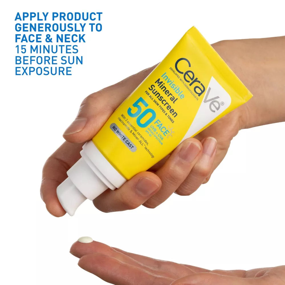 CeraVe Invisible Mineral Face Sunscreen - SPF 50, 1.75 oz-3606000642669-LR-362298-3-LR eShop