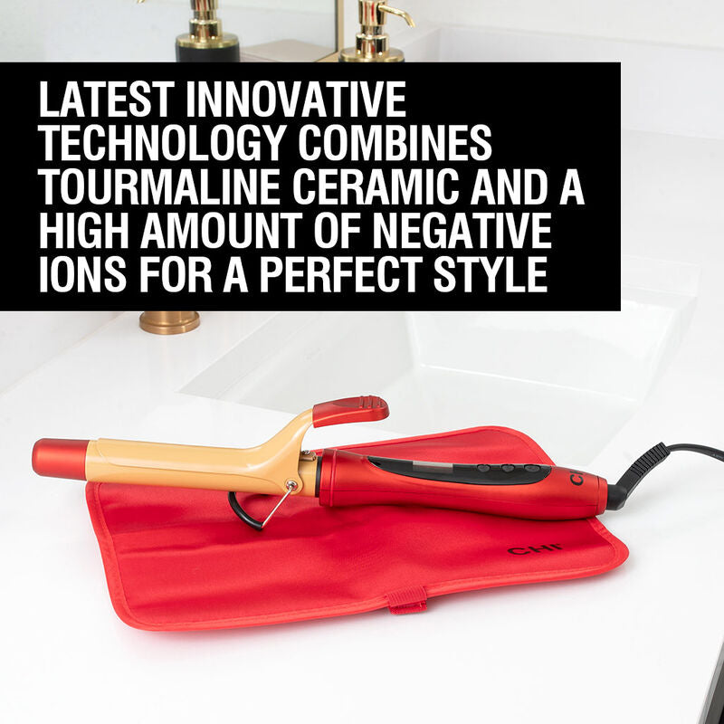 CHI 1 Inch Tourmaline Ceramic Curling Iron - Ruby Red-813843010330-LR-348344-7-LR eShop