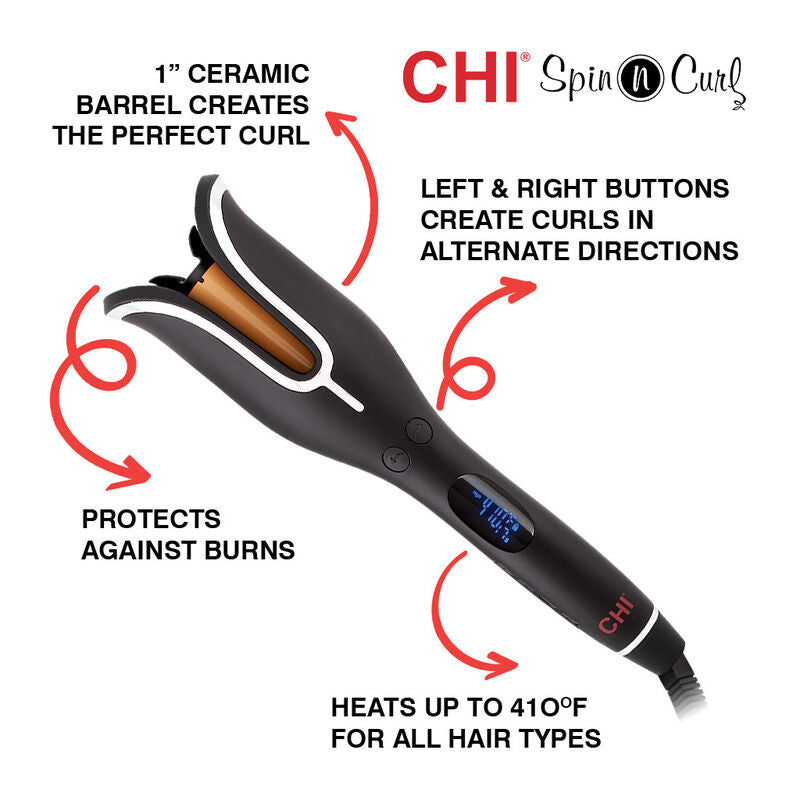 CHI Matte Black Ceramic Spin N Curl, 1 inch-813843038600-LR-337379-3-LR eShop