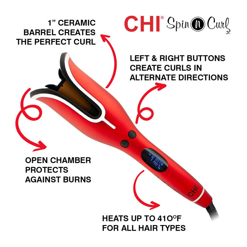 CHI Ruby Red Ceramic Spin N Curl, 1 inch-813843040306-LR-337380-3-LR eShop