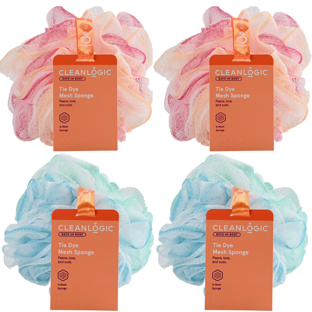 CLEANLOGIC Bath and Body Tie Dye Mesh Sponge - Assorted-813606025939-LR-353733-1-LR eShop