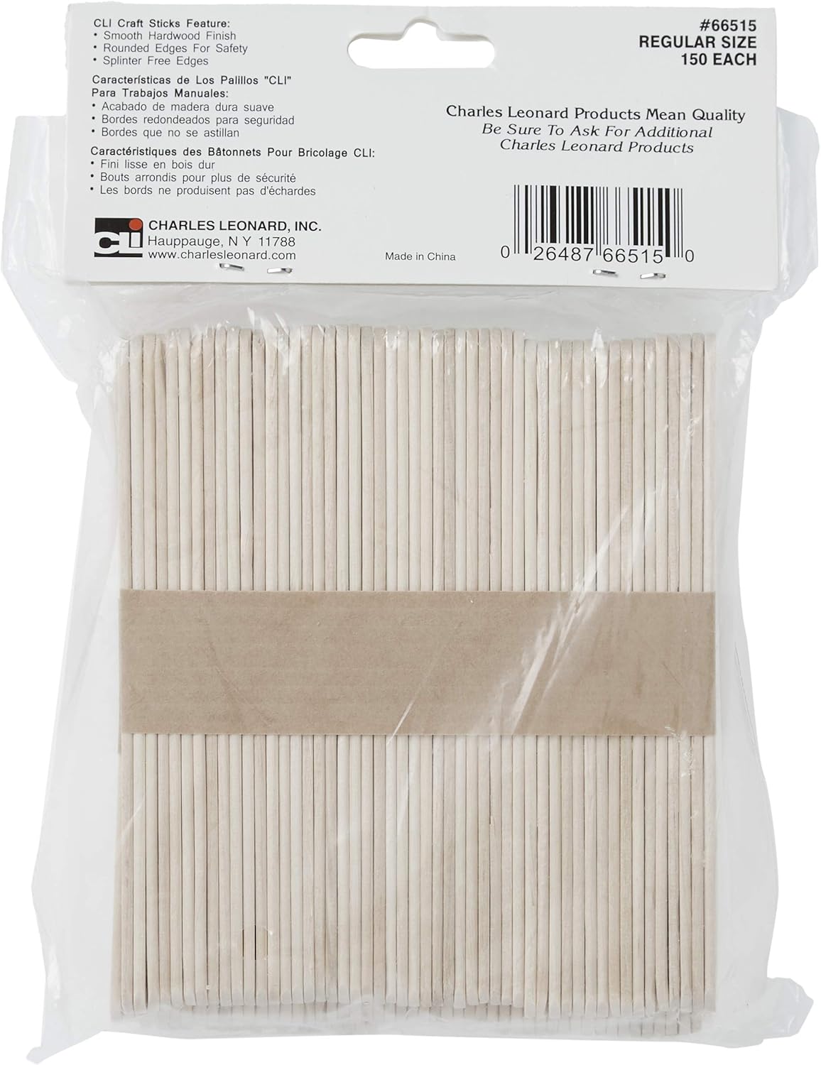 CLi Creative Arts Craft Sticks - Natural, 150 count-026487665150-LR-254320-5-LR eShop