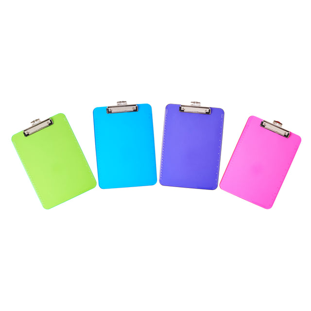CLi Letter Size Transparent Plastic Clipboard - Assorted-026487897704-LR-294475-1-LR eShop