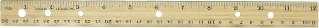 CLi Metal Edged Wood Ruler with Double Bevel, 12 Inches-026487771202-LR-254323-1-LR eShop