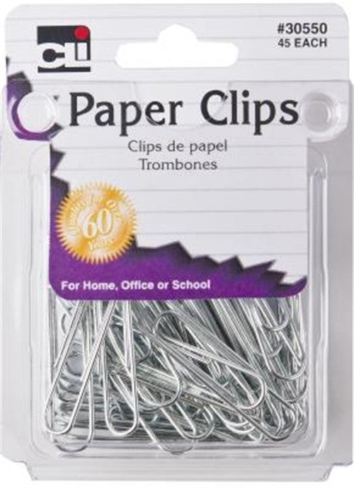 CLi Standard Paper Clips - Jumbo Size, 45 count-026487305506-LR-295579-1-LR eShop