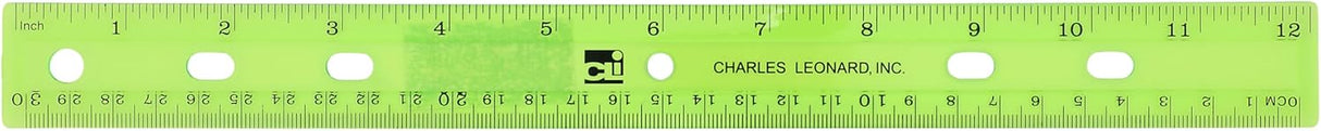 CLi Translucent Plastic Ruler with Double Bevel - Assorted, 12 Inches-026487803361-LR-302054-1-LR eShop