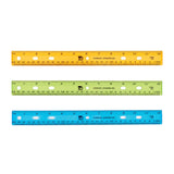CLi Translucent Plastic Ruler with Double Bevel - Assorted, 12 Inches-026487803361-LR-302054-1-LR eShop