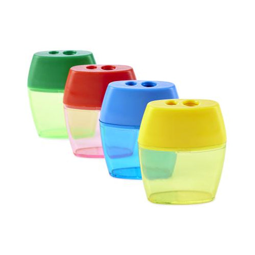 CLi Two-Hole Pencil Sharpener with Shaving Receptacle - Assorted-026487807727-LR-296521-1-LR eShop