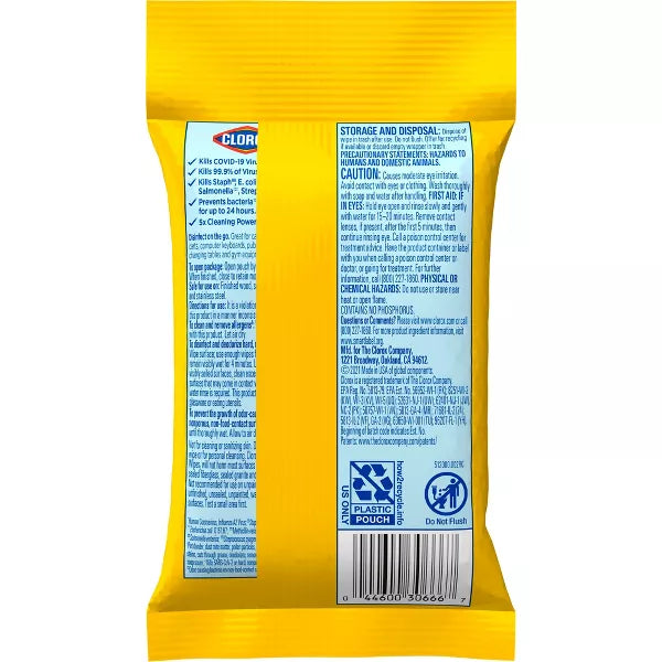 CLOROX Disinfecting To Go Travel Wipes - Citrus, 9 count-044600306667-LR-351300-10-LR eShop