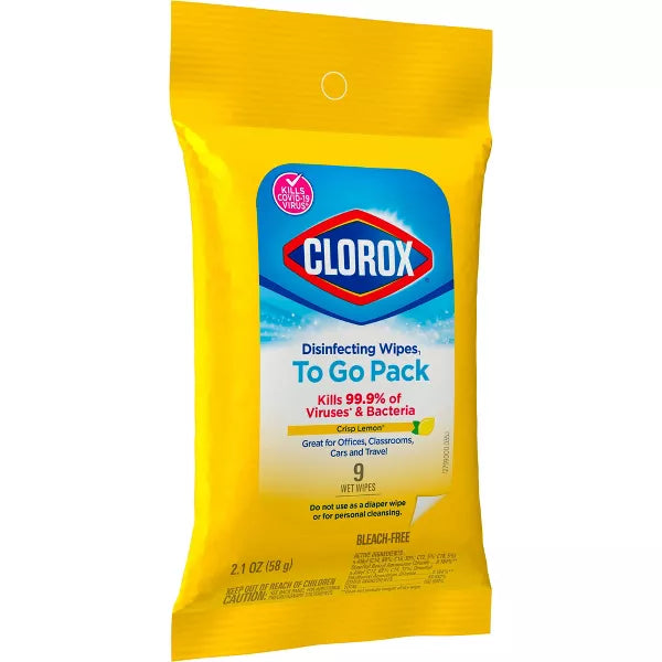 CLOROX Disinfecting To Go Travel Wipes - Citrus, 9 count-044600306667-LR-351300-2-LR eShop