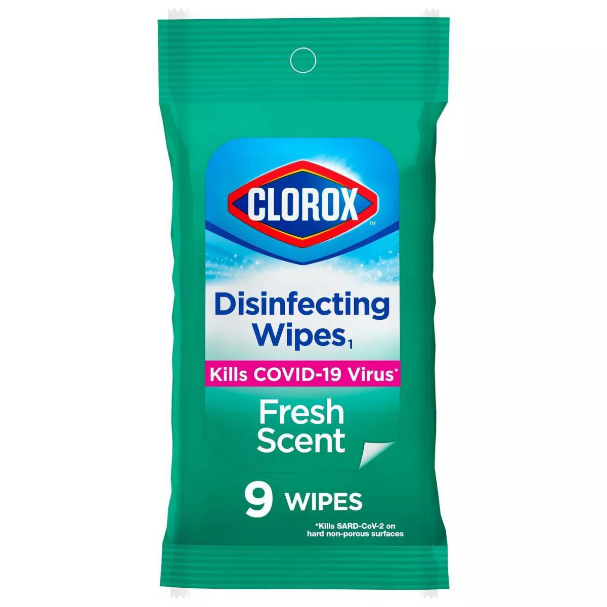 CLOROX Disinfecting To Go Travel Wipes - Fresh, 9 Count-044600016658-LR-358752-1-LR eShop