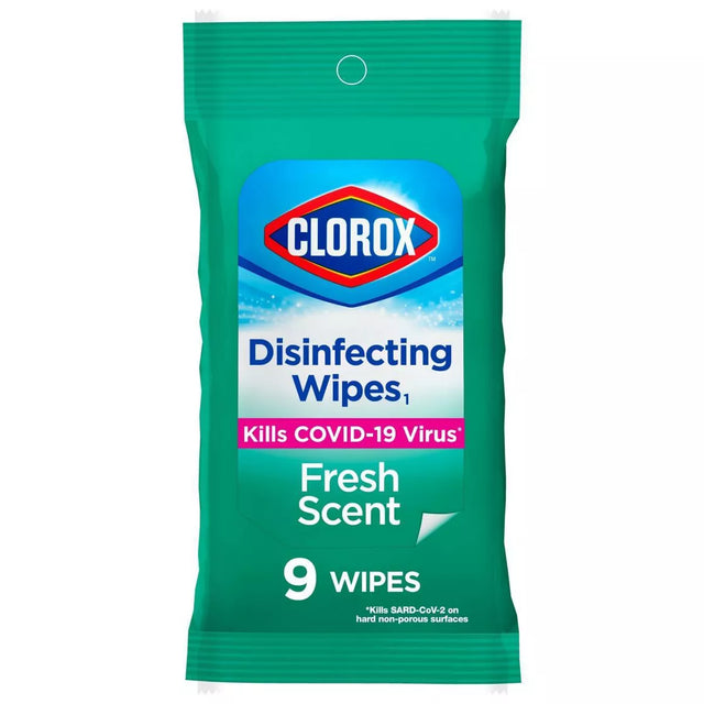 CLOROX Disinfecting To Go Travel Wipes - Fresh, 9 Count-044600016658-LR-358752-1-LR eShop