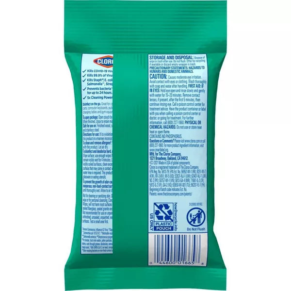 CLOROX Disinfecting To Go Travel Wipes - Fresh, 9 Count-044600016658-LR-358752-2-LR eShop