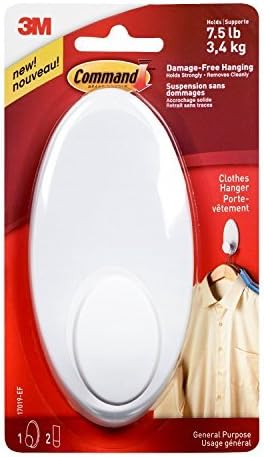 Command Clothes Hanger Hook - White, 1 Hook + 2 Strips-051141409481-LR-357265-1-LR eShop
