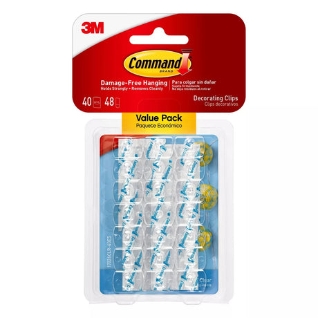 Command Decorating Clips - Clear, 40 count-051141347004-LR-300644-1-LR eShop