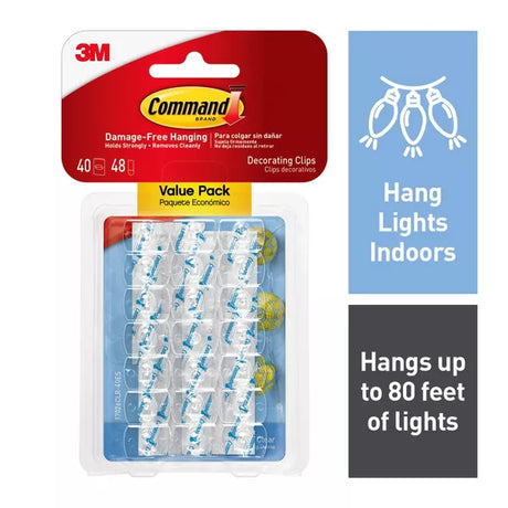 Command Decorating Clips - Clear, 40 count-051141347004-LR-300644-2-LR eShop