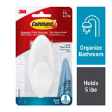 Command Large Bath Towel Hook - White, 1 Hook + 1 Strip-051141958392-LR-273056-3-LR eShop