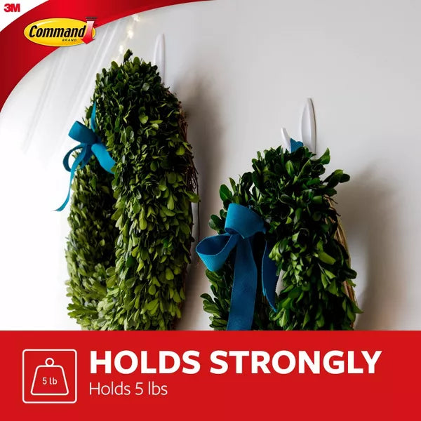 Command Large Designer Wall Hook - White, 1 Hook + 2 Strips-051131921290-LR-212630-4-LR eShop