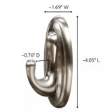 Command Large Sized Traditional Decorative Hook - Brushed Nickel-051135806449-LR-212669-2-LR eShop