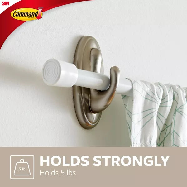 Command Large Sized Traditional Decorative Hook - Brushed Nickel-051135806449-LR-212669-3-LR eShop