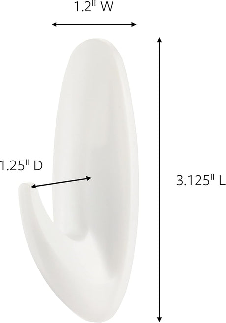 Command Medium Designer Wall Hooks - White, 2 Hooks + 4 Strips-051131769083-LR-179626-2-LR eShop